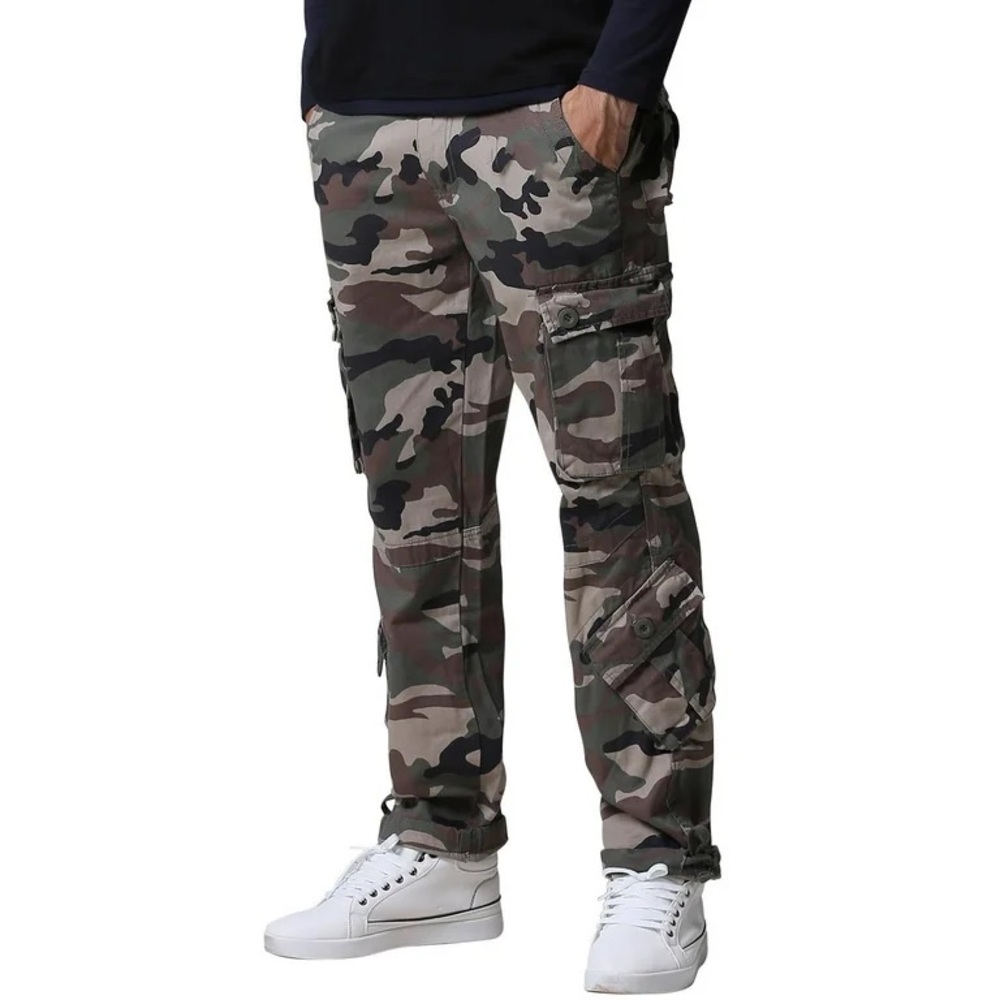 Matchstick Men's Retro‎ Relaxed Cargo Pants with Multi Pockets Size 40